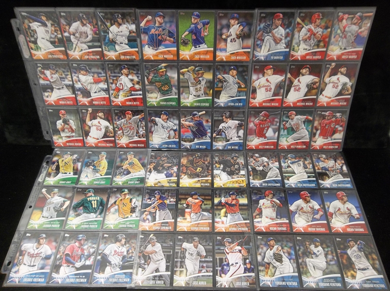 2014 Topps/Topps Update Bsbl. “The Future is Now”- 1 Complete Set of 90 Cards in Pages