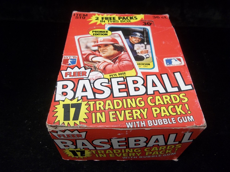 1981 Fleer Baseball- One Unopened Wax Box