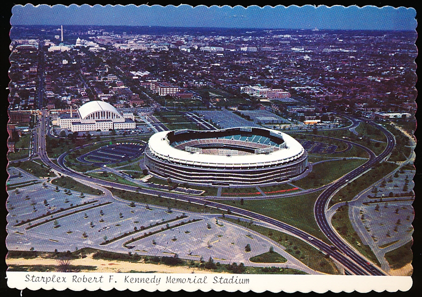 L.B. Prince Co. “876- Starplex Robert F. Kennedy Memorial Stadium” Deckle Edge Chrome Postcard
