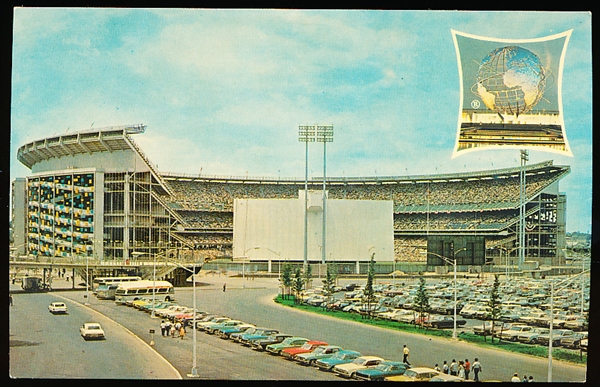 1964 Dexter Press “WF-104, DT-89958-B: William A Shea Municipal Stadium” Chrome Postcard