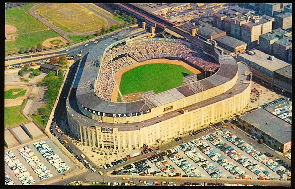Alfred Mainzer “599- Airview of Yankee Stadium” Chrome Postcard