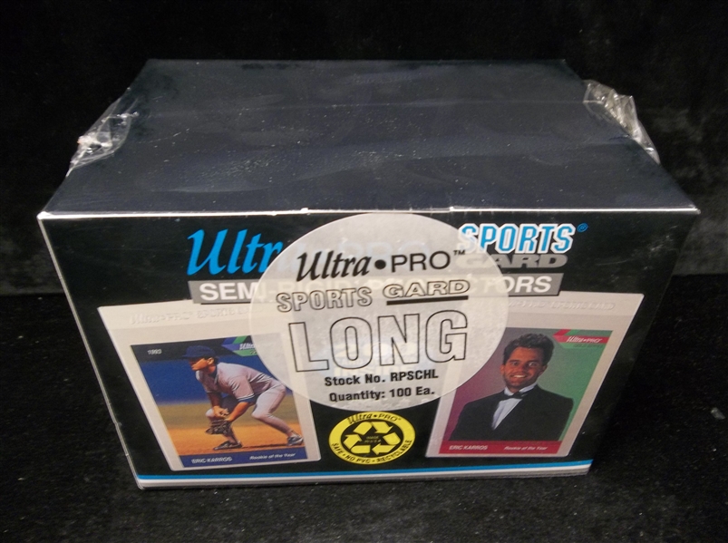 Ultra Pro “Long” Sports Gard Lip Holders- One Factory Sealed Box of 100
