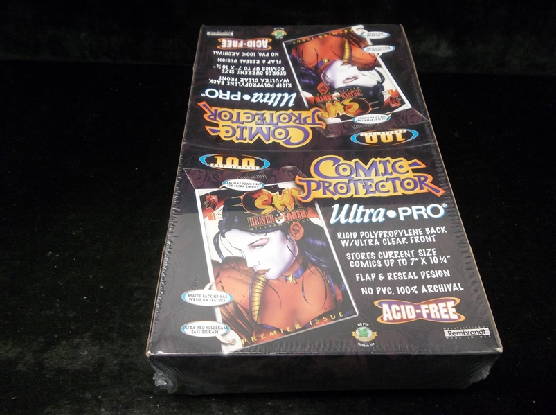 Ultra Pro Current Size “Comic Protector” #UPCOMC Rigid Back Resealable Flap Sleeves- One Factory Sealed Box of 100