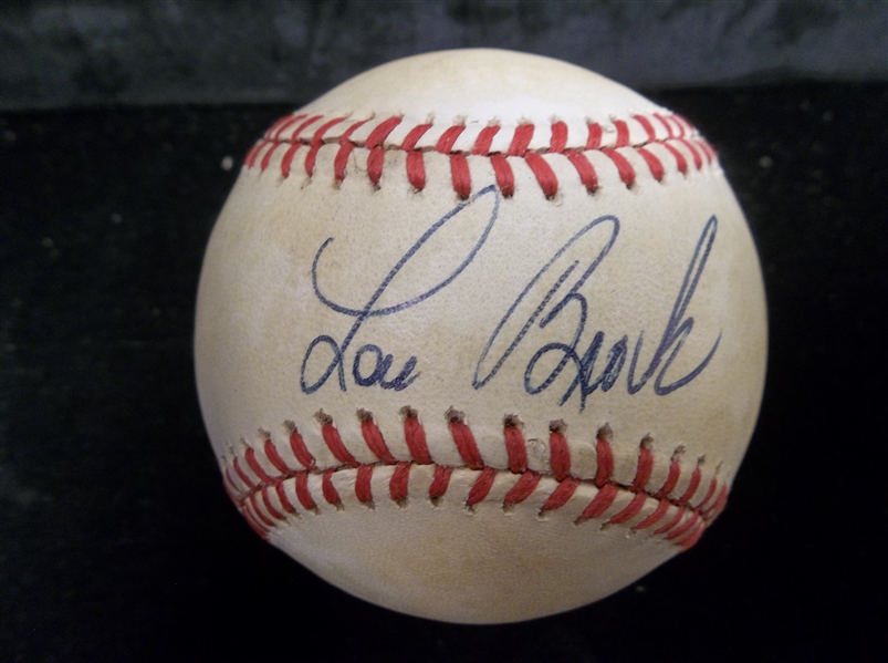 Autographed Lou Brock Official NL Baseball