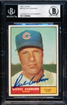 1961 Topps Baseball Autographed Card- #88 Richie Ashburn, Cubs- Beckett Authenticated & Encapsulated