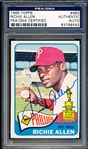 1965 Topps Baseball Autographed Card- #460 Richie Allen, Phillies- PSA/DNA Authenticated & Encapsulated