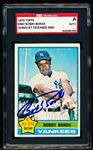 1976 Topps Baseball Autographed Card- #380 Bobby Bonds, Yankees- SGC Authenticated & Encapsulated