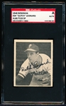1948 Bowman Bb Autographed Card- #24 Dutch Leonard, Phillies SP- SGC Certified & Encapsulated