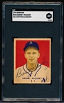 1949 Bowman Bb Autographed Card- #203 Barney McCosky, Philadelphia A’s-     - SGC Certified & Encapsulated