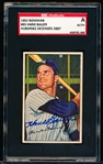 1952 Bowman Bb Autographed Card- #65 Hank Bauer, Yankees- SGC Certified & Encapsulated