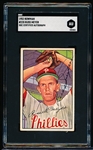 1952 Bowman Bb Autographed Card- #220 Russ Meyer, Phillies (Hi#)- SGC Certified and Encapsulated