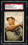 1953 Bowman Bb Color Autographed Card- #84 Hank Bauer, Yankees- SGC Certified and Encapsulated