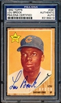 1962 Topps Bb Autographed Card- #387 Lou Brock Rookie!- PSA/DNA  “Authentic” Certified & Encapsulated
