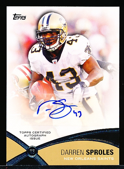 2012 Topps Ftbl. “Prolific Playmakers Autograph” #PPA-DS Darren Sproles, Saints