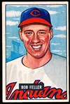 1951 Bowman Baseball- #30 Bob Feller, Cleveland