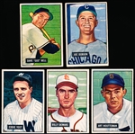 1951 Bowman Baseball- 5 Diff