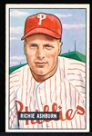 1951 Bowman Baseball- #186 Richie Ashburn, Phillies