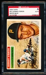 Autographed 1956 Topps Baseball- #65 Johnny O’Brien, Pirates- SGC Certified & Encapsulated