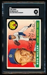 Autographed 1955 Topps Baseball- #9 Bob Miller, Detroit Tigers- SGC Certified & Encapsulated