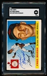 Autographed 1955 Topps Baseball- #13 Fred Marsh, Baltimore- SGC Certified & Encapsulated