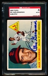 Autographed 1955 Topps Baseball- #21 Alex Grammas, Cardinals- SGC Certified & Encapsulated