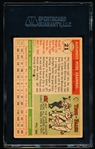 Autographed 1955 Topps Baseball- #21 Alex Grammas, Cardinals- SGC Certified & Encapsulated