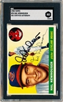 Autographed 1955 Topps Baseball- #24 Hal Newhouser, Cleveland (HOFer - SGC Certified & Encapsulated