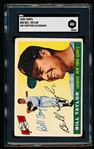 Autographed 1955 Topps Baseball- #53 Bill Taylor, Giants- SGC Certified & Encapsulated