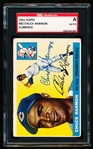 Autographed 1955 Topps Baseball- #82 Chuck Harmon, Reds- SGC Certified & Encapsulated