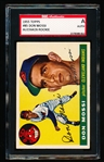 Autographed 1955 Topps Baseball- #85 Don Mossi, Cleveland Rookie Card!- SGC Certified & Encapsulated