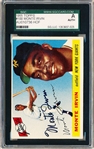Autographed 1955 Topps Baseball-#100 Monte Irvin, Giants- SGC Certified & Encapsulated