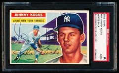 Autographed 1956 Topps Baseball- #88 Johnny Kucks, New York Yankees- SGC Certified & Encapsulated