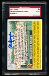 Autographed 1956 Topps Baseball- #95 Milwaukee Braves- Signed by Crone/Spangler/ F. Torre- SGC Certified & Encapsulated