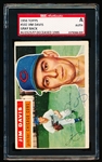 Autographed 1956 Topps Baseball- #102 Jim Davis, Cubs- SGC Certified & Encapsulated