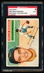 Autographed 1956 Topps Baseball- #103 Willie Miranda, Baltimore Orioles- SGC Certified & Encapsulated