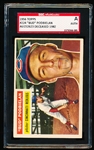 Autographed 1956 Topps Baseball- #224 Bud Bodbielan, Reds- SGC Certified & Encapsulated