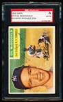 Autographed 1956 Topps Baseball- #225 Gil McDougald, Yankees- SGC Certified & Encapsulated