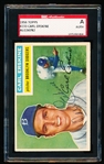 Autographed 1956 Topps Baseball- #233 Carl Erskine, Dodgers- SGC Certified & Encapsulated