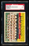 Autographed 1956 Topps Baseball- #236 KC A’s Team- Signed by Hector Lopez/ DeMaestri/ Shantz- SGC Certified & Encapsulated