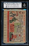 Autographed 1956 Topps Baseball- #44 Windy McCall, Giants- Beckett Certified & Encapsulated