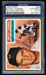 Autographed 1956 Topps Baseball- #205 Whitey Lockman, Giants – PSA/DNA Certified & Encapsulated