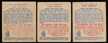 1949 Bowman Bb Hi#’s- 3 Diff