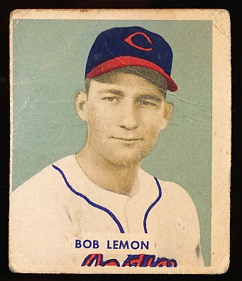 1949 Bowman Bb Hi#- #238 Bob Lemon RC