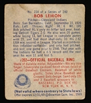 1949 Bowman Bb Hi#- #238 Bob Lemon RC