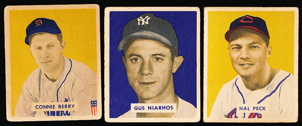 1949 Bowman Bb Hi#’s- 3 Diff