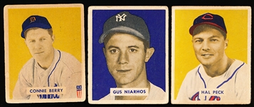 1949 Bowman Bb Hi#’s- 3 Diff