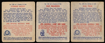 1949 Bowman Bb Hi#’s- 3 Diff