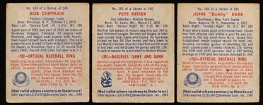 1949 Bowman Bb Hi#’s- 3 Diff