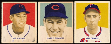 1949 Bowman Bb Hi#’s- 3 Diff