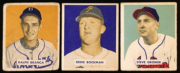 1949 Bowman Bb Hi#’s- 3 Diff